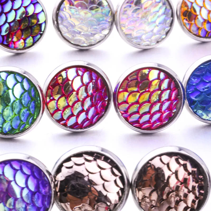 Серьги-гвоздики из блестящие с русалкой нержавеющей стали 8/12 мм | Украшения и