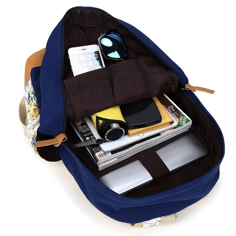 Школьные ранцы 2016 в стиле преппи для девочек парусиновая сумка из нубука и кожи