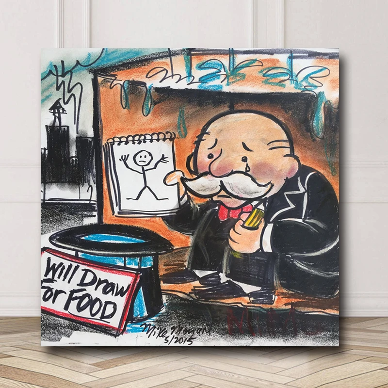 Уличный художник MiMo создан монополия принты на холсте модульные картины для