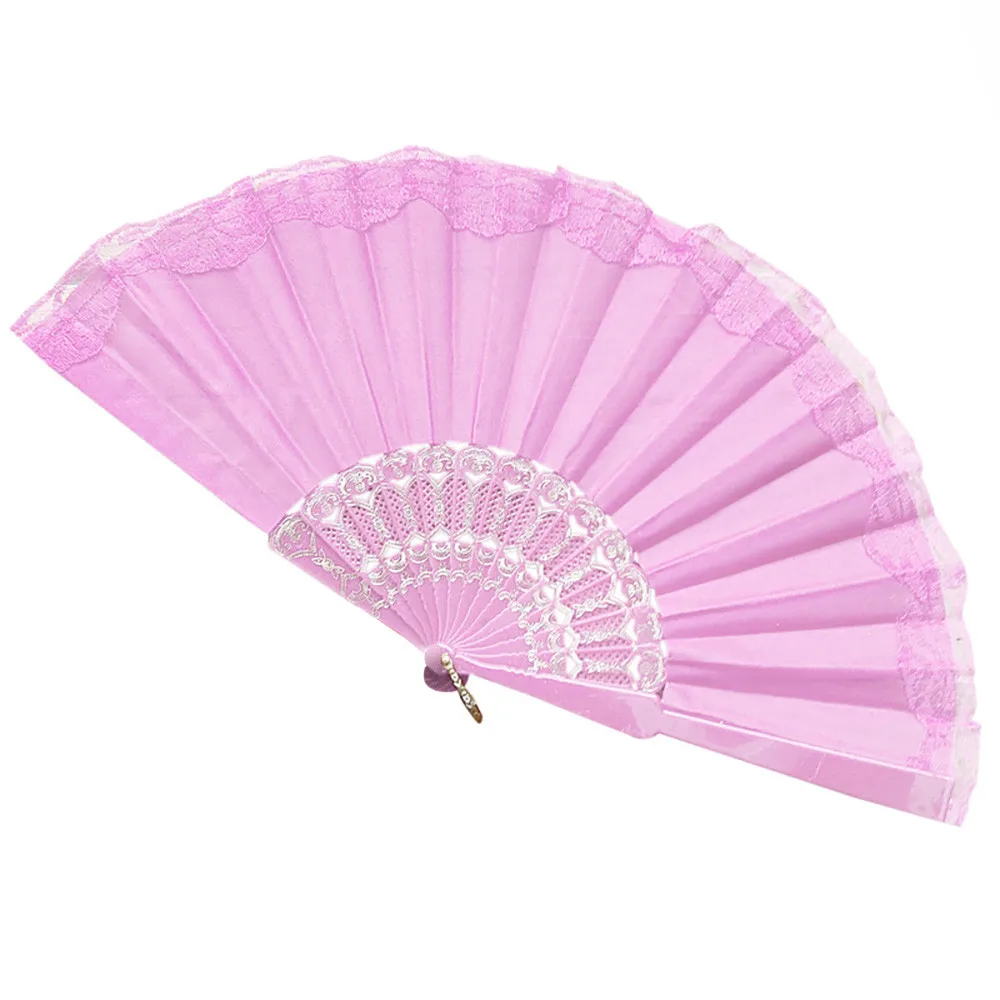 Кружевной веер ручной работы складной для танцев домашний Свадебный декор