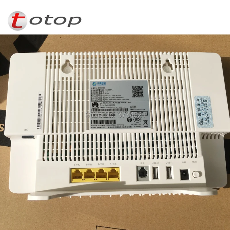 1 шт. второй рукой HUAWEI HS8546V GPON onu 4GE + голос 2USB с 2 4G 5G WiFi ONT 99% новый onu|Оптоволоконное