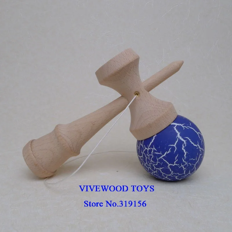Дешевый бук Kendama для детей, изготовлен из натурального бука, кракле Kendama, металлические заклепки Ken с трещины краски Tama, жонглирование мяч