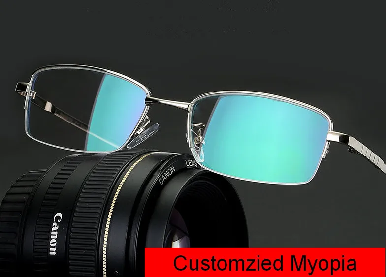 

Мужские очки для близорукости Eyesilove оправа из титанового сплава очки для близорукости высокое качество-0,50 ~-6,00 Бесплатная доставка