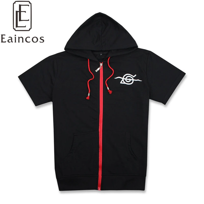 Аниме Наруто Акацуки Учиха Итачи косплей костюм куртка с коротким рукавом