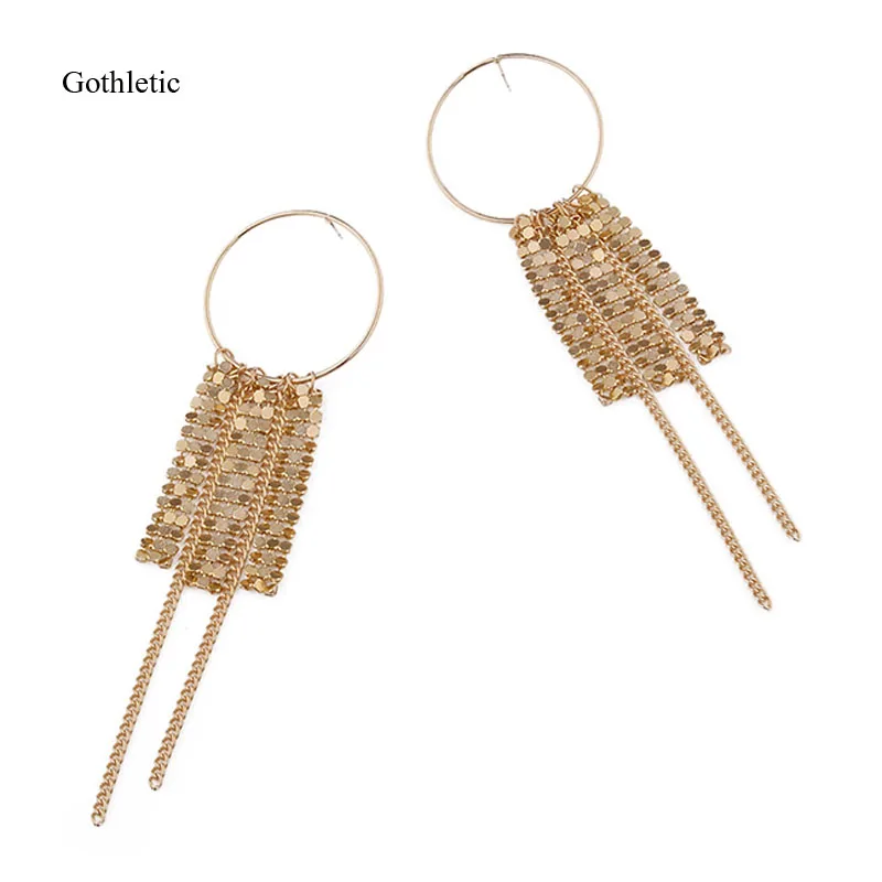 Готические анодированные голографические серьги Длинные украшения для вечерние