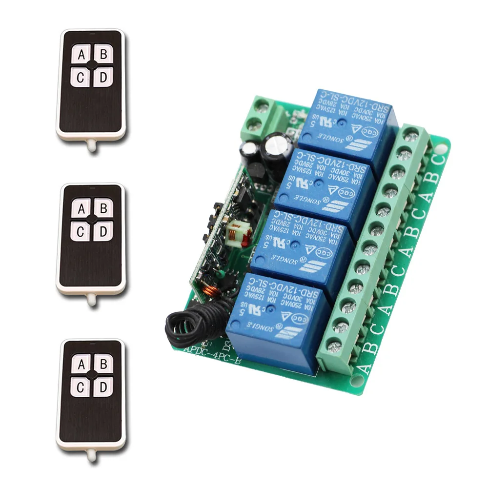 2017 Новый DC12V 4CH 10A беспроводной переключатель системы дистанционного управления 1