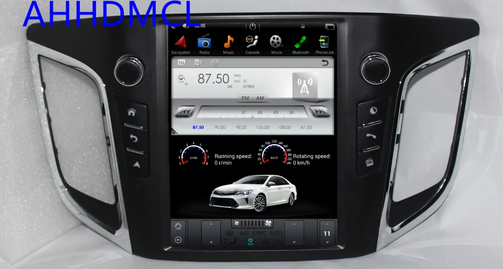 Автомобильный ПК PAD Tesla стиль мультимедийный плеер Android 7,1 gps навигация для hyundai iX25 Creta