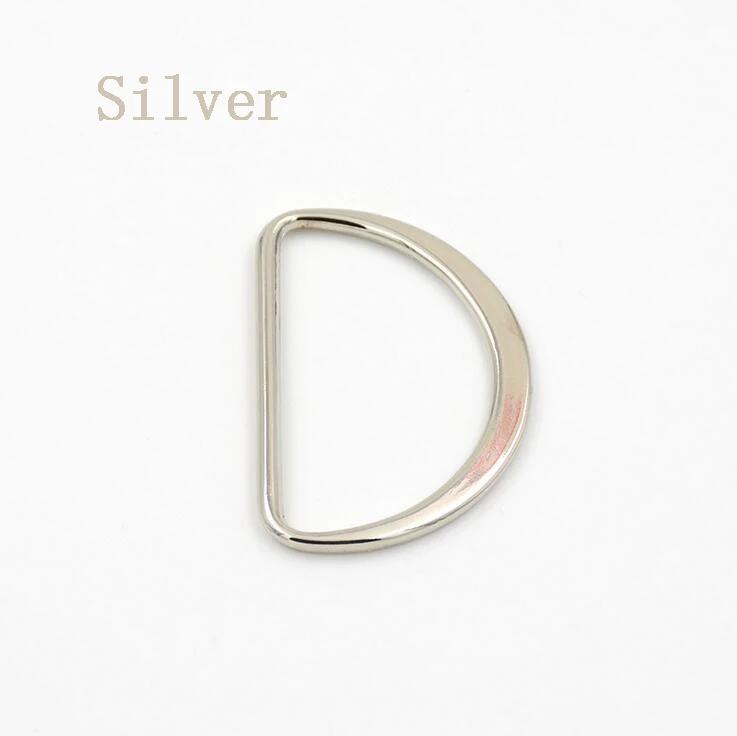 silver D форма пряжки для сумки обувь, одежда украшения многоразового использования застежки пряжки для ручной работы Ремесло Швейные аксессуары 10 cs/лот - Цвет: silver