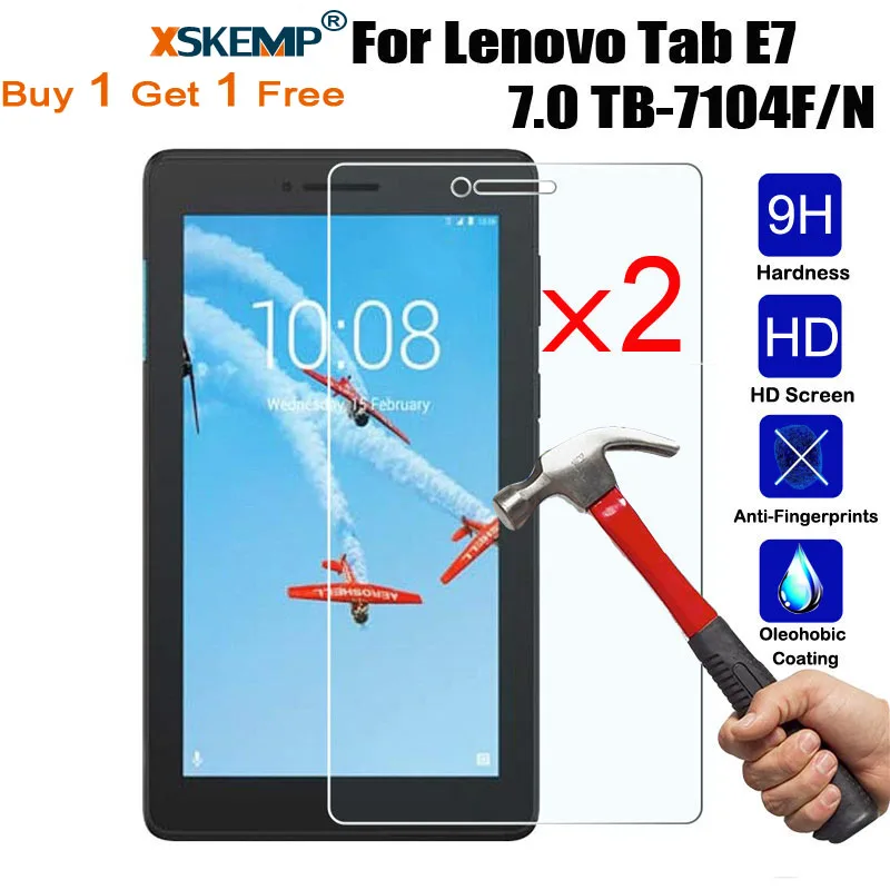 XSKEMP 2 шт./лот Подлинное Премиум Закаленное стекло для Lenovo Tab E7 7 0 ТБ-7104F/N 9H твердость
