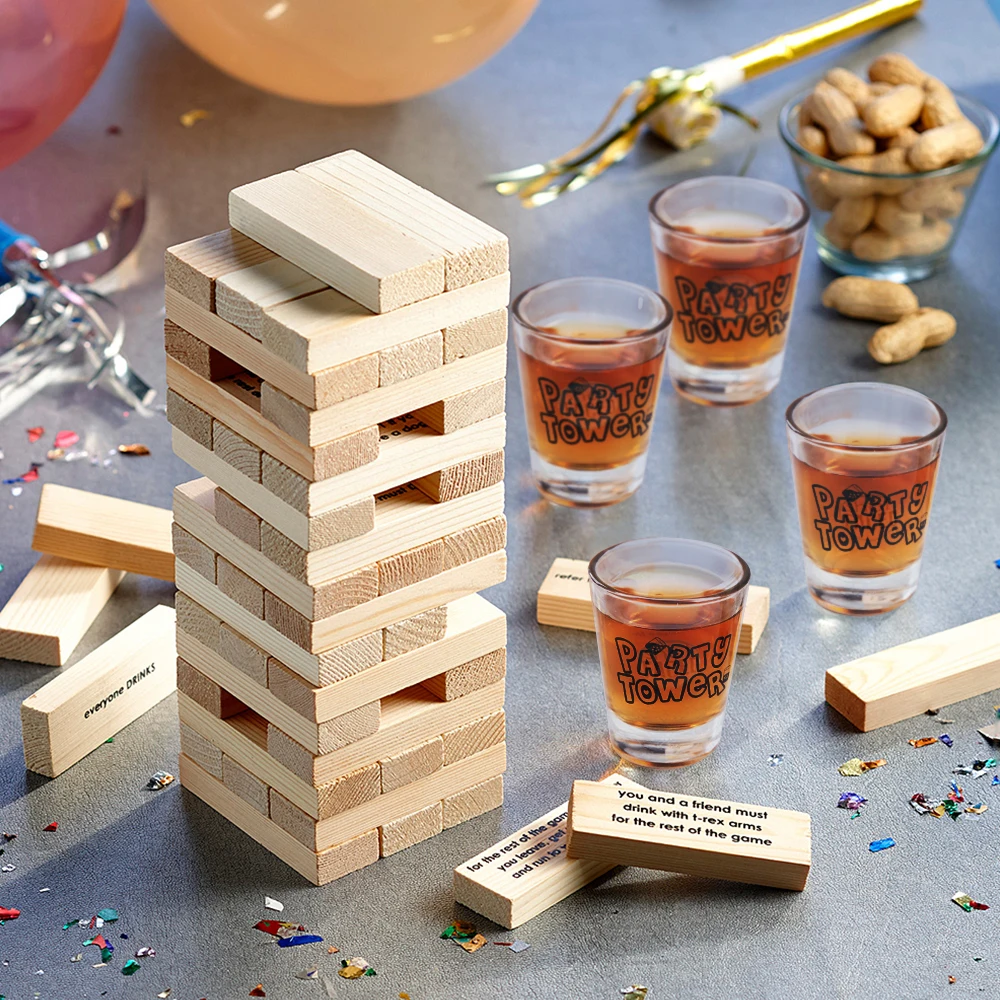 Mealivos партии пьяная башня захватить кусок питьевой игры с сумкой|drink game partys|game gamegame