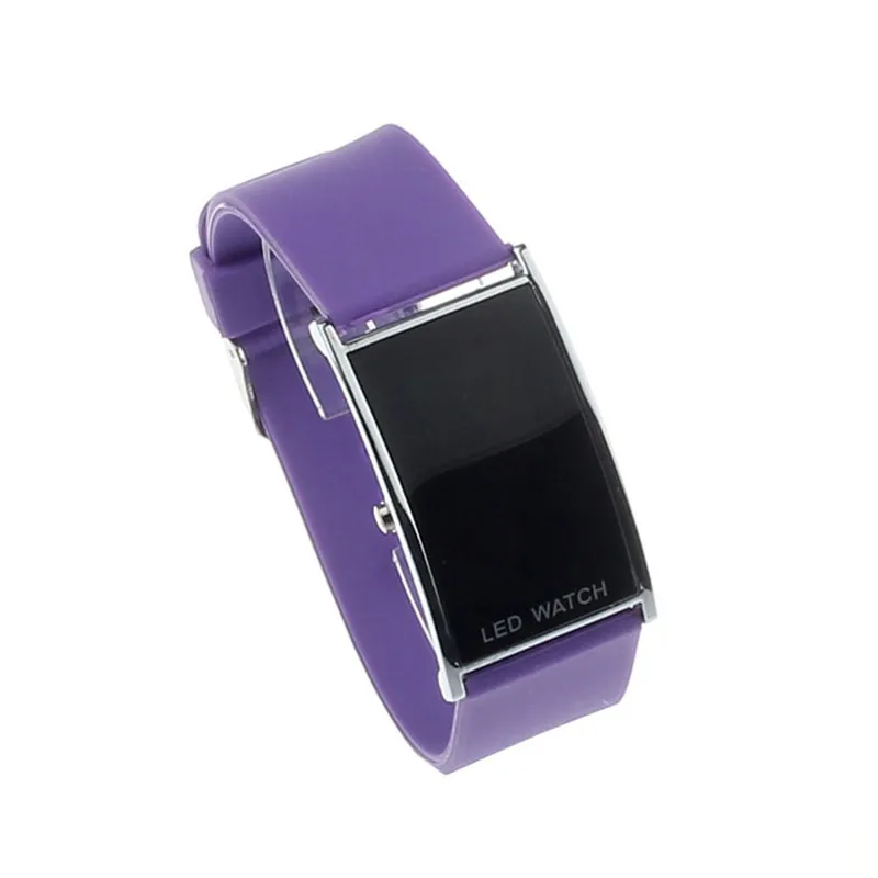 Новые мужские и женские наручные часы с резиновой светодиодной сигнализацией