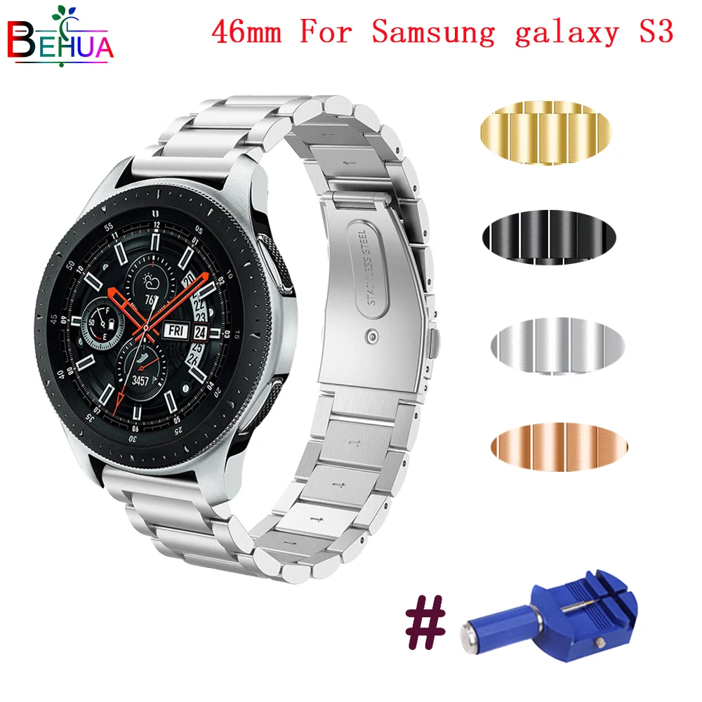 Браслет из нержавеющей стали для Samsung Galaxy Watch 46 мм gear s3 frontier классический ремешок