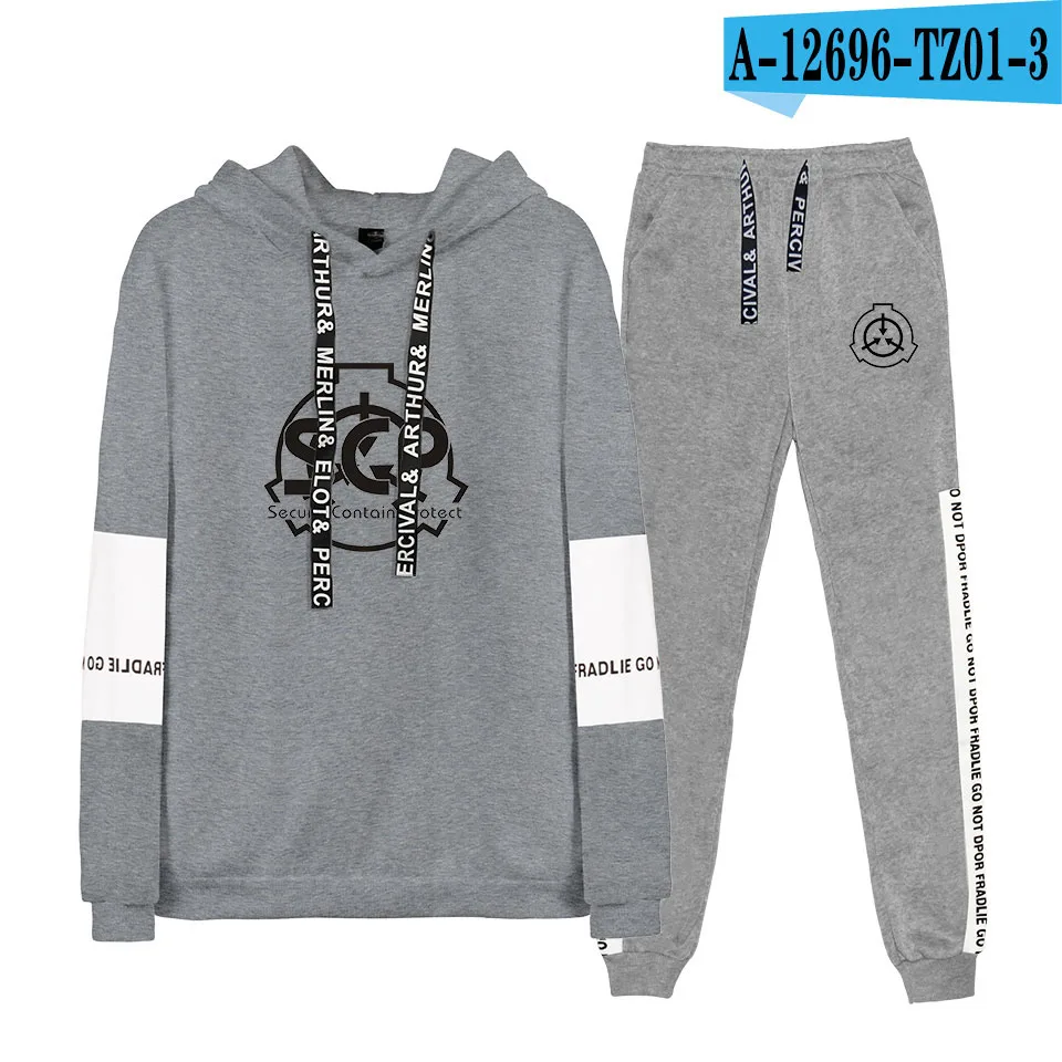 Золотой Frdun Scp Foundation осень/зима Billie Eilish горячая Распродажа толстовки с капюшоном/спортивные штаны Мужской комплект из двух предметов костюм с капюшоном - Цвет: Золотой