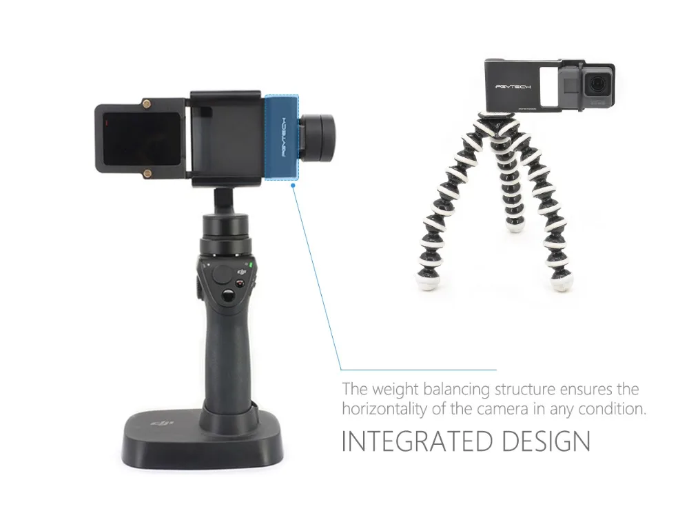PGYTECH DJI OSMO ACTION Adapter для Gopro Hero 6 5 4 3 Osmo Mobile Mount Plate аксессуары для экшн-камеры