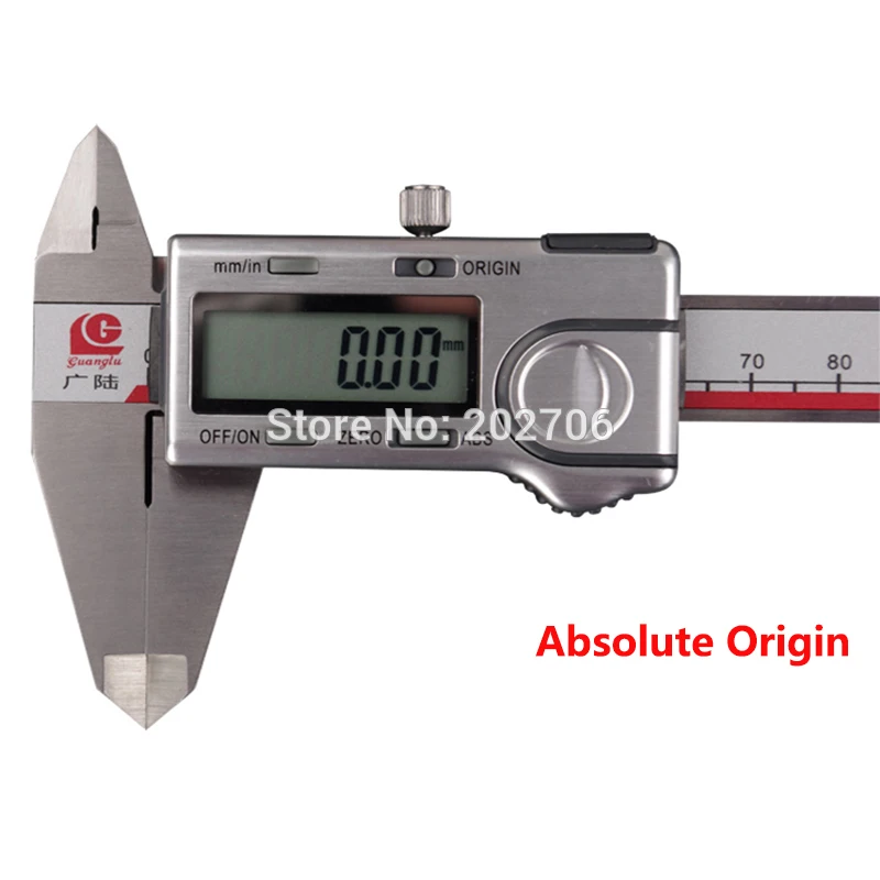 Guanglu бренд 0 150mm 6 дюймов ABS происхождения цифровой штангенциркуль с нониусом