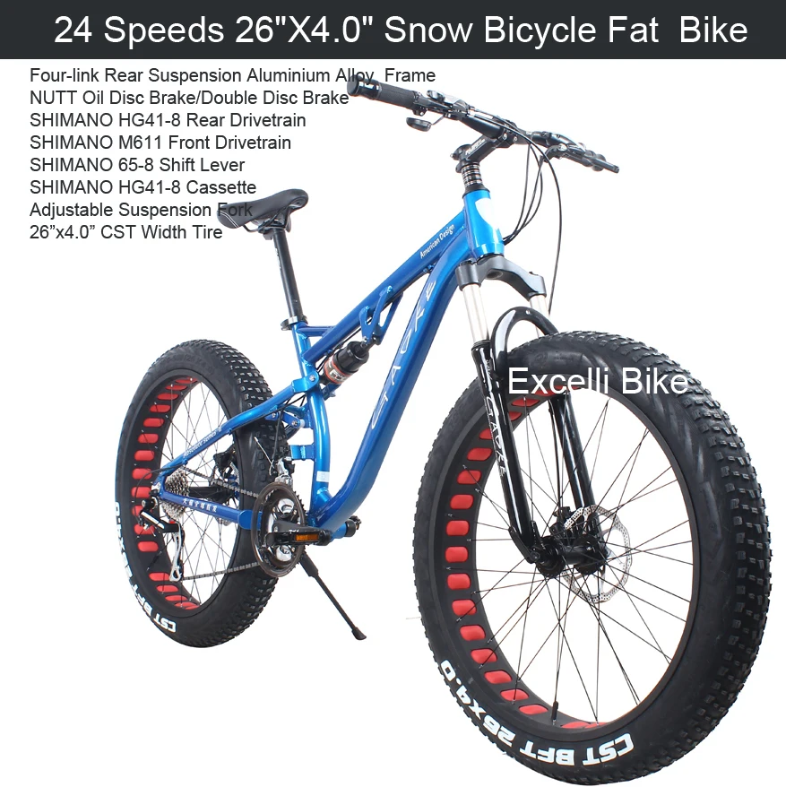 24/27 Скорости 26x4.0 &quotFat Tire Snow Bicicleta Mountain Bike26 Пляж Велосипед Жира Велосипеды Bicicletas