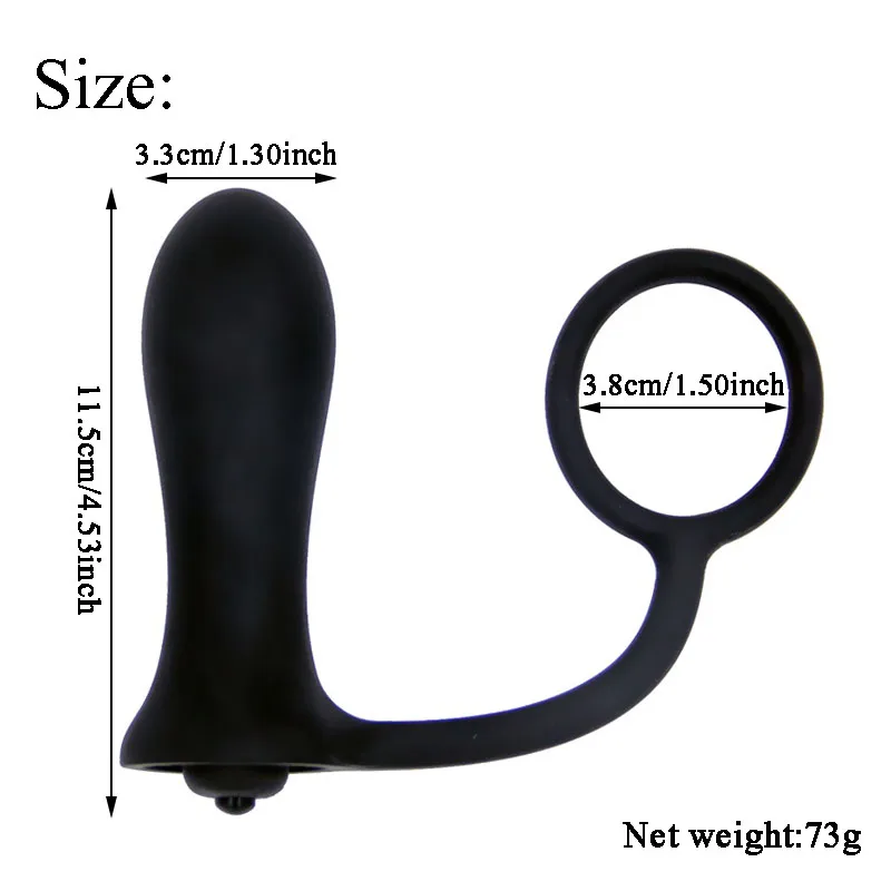 10-частотный силиконовый мужской массажер простаты Анальный вибратор Анальная