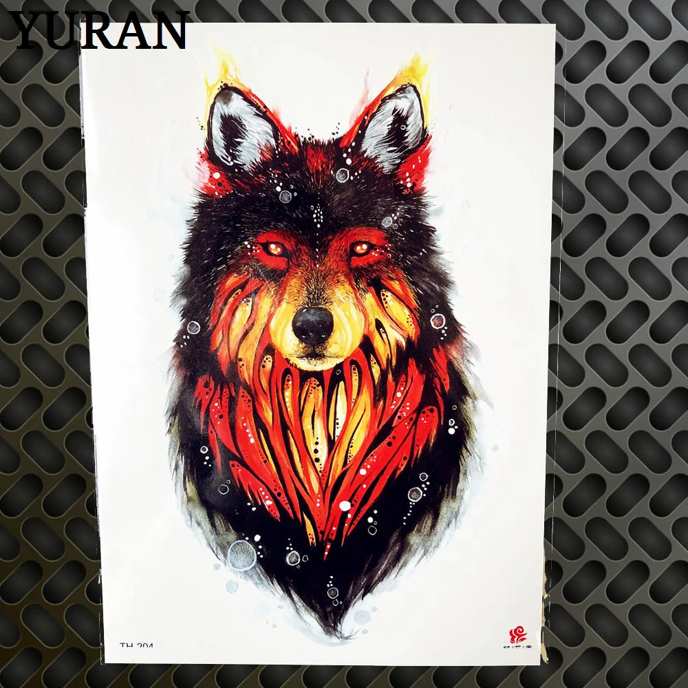 Водостойкие поддельные фотовспышки 25 в летнем стиле татуировки с синим лесом