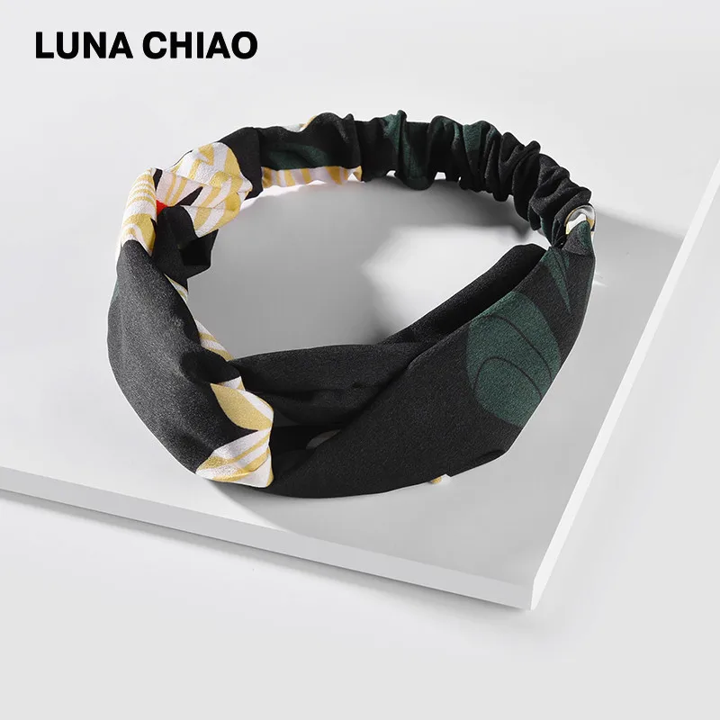 Женские аксессуары для волос LUNA CHIAO тканевые повязки на голову с цветочным