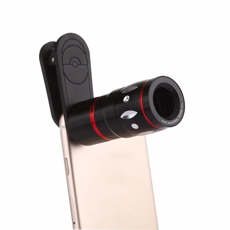 Fisheye Wide Angle Macro Lentes 10X Zoom Telephoto Optical Telescope Lens Monopod Tripod Holder Shutter For iphone 5 6s 7 |