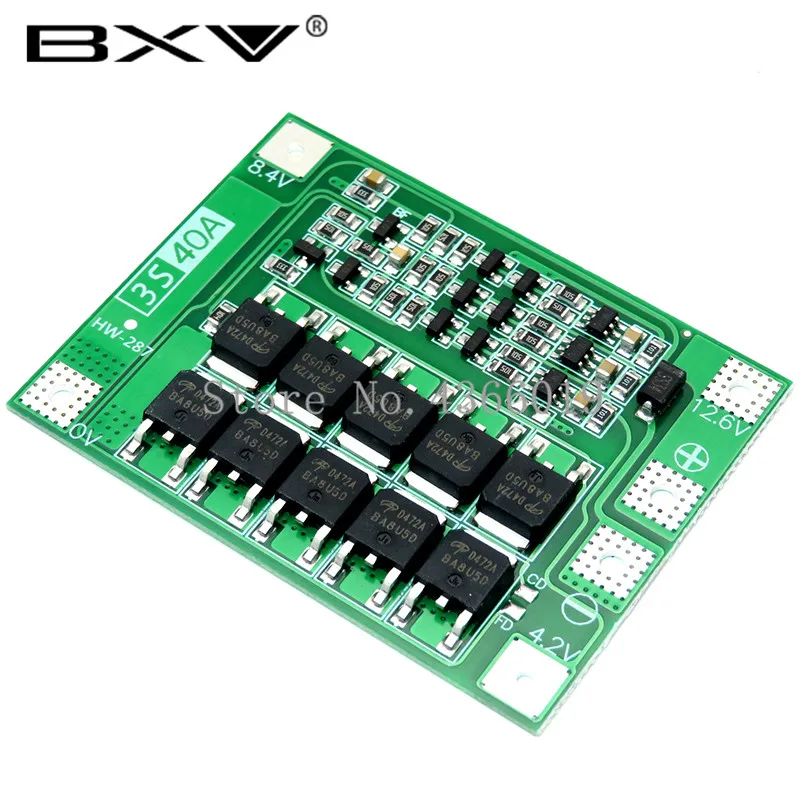 3S 40A 3S 10A 20A 25A 30A 40A литий-ионный аккумулятор 18650 зарядное устройство PCB BMS Защитная плата для бурового мотора Lipo сотовый модуль - Цвет: 3S 40A