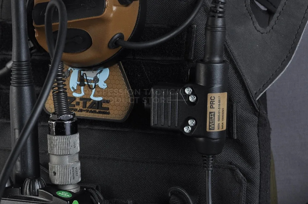 Ztac Airsoft Peltor PTT U TCI G: 2 военные Вилки 6-Пен U94 клавишей PTT во время кнопкой для принятия вызова применяется к PRC-148 КНР 152 для переносного приемо-передатчика ZH