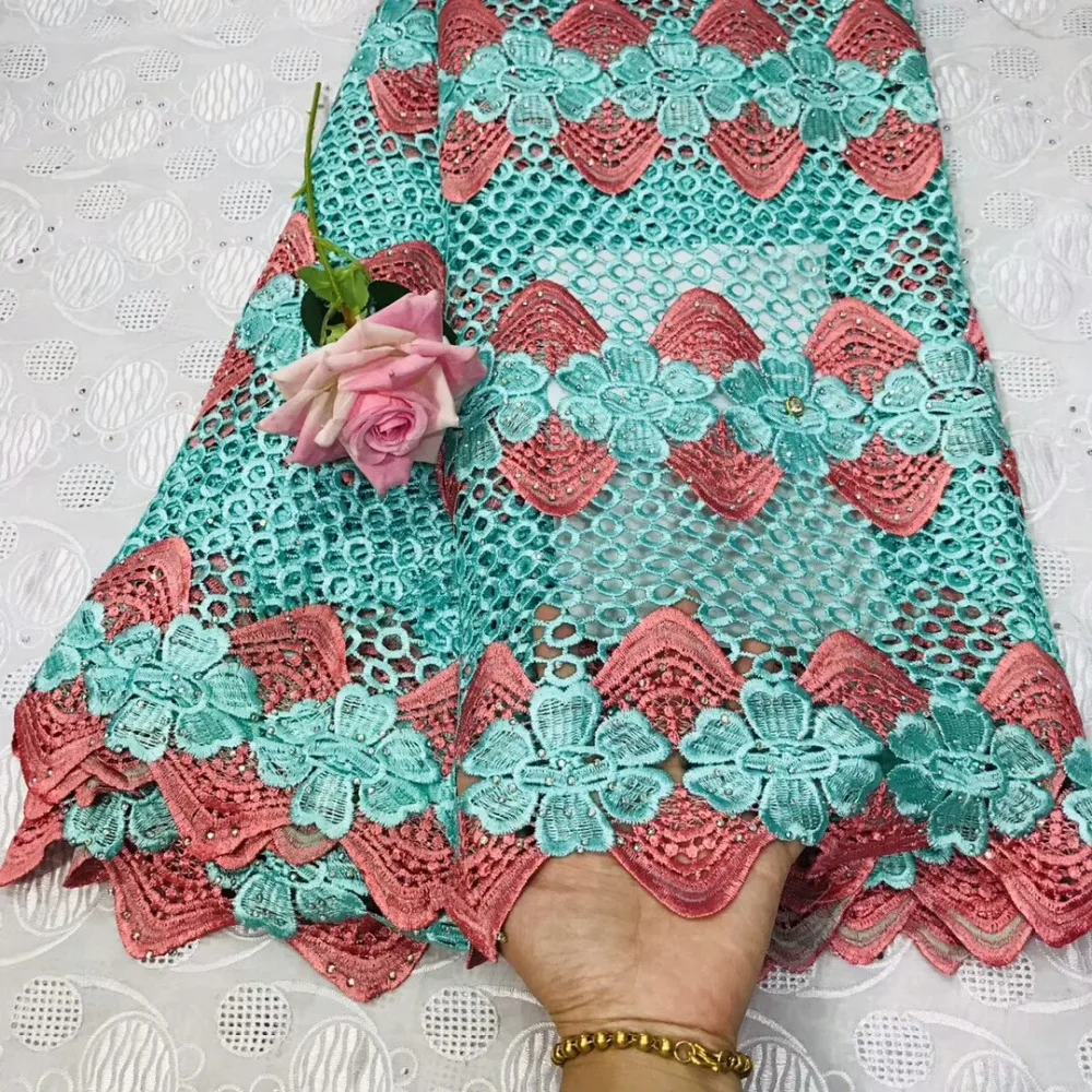 Высокое качество французская кружевная ткань многоцветный Африканский сетка