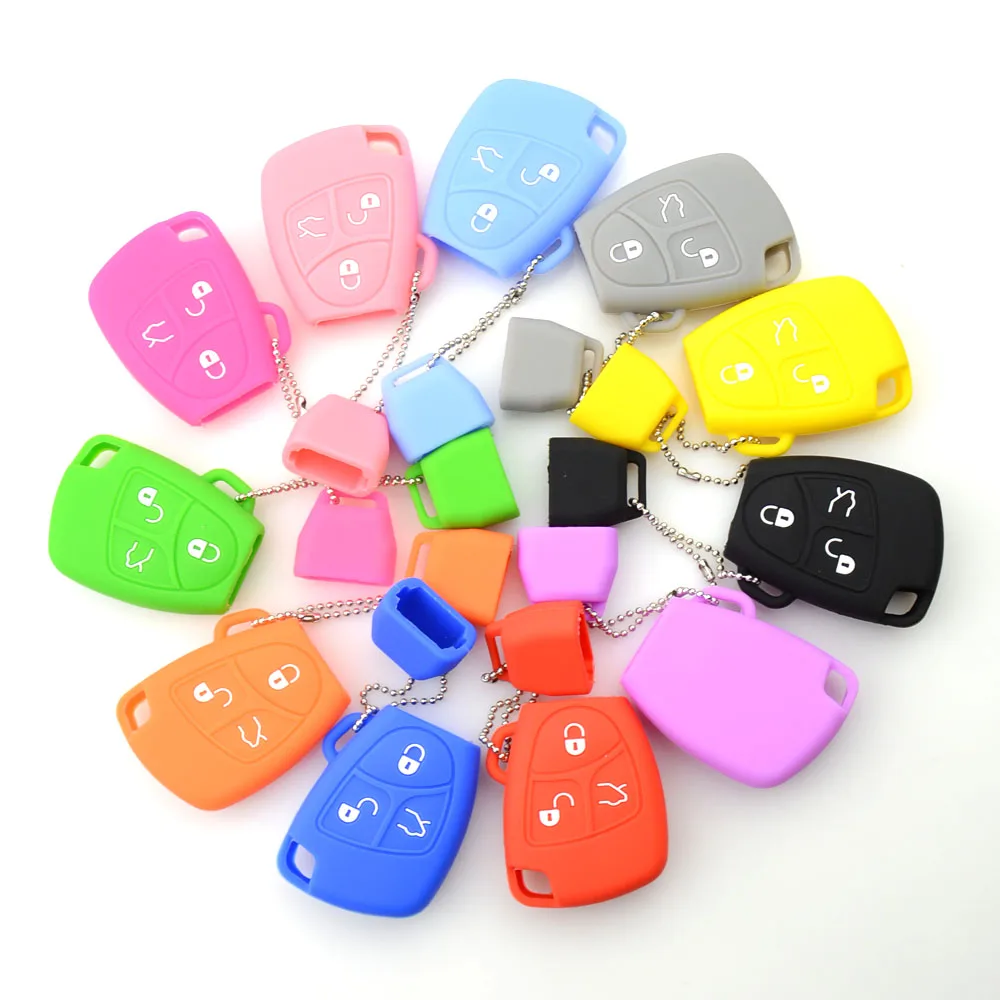 OkeyTech мягкий силиконовый резиновый чехол для ключа автомобиля Fob протектор Mercedes