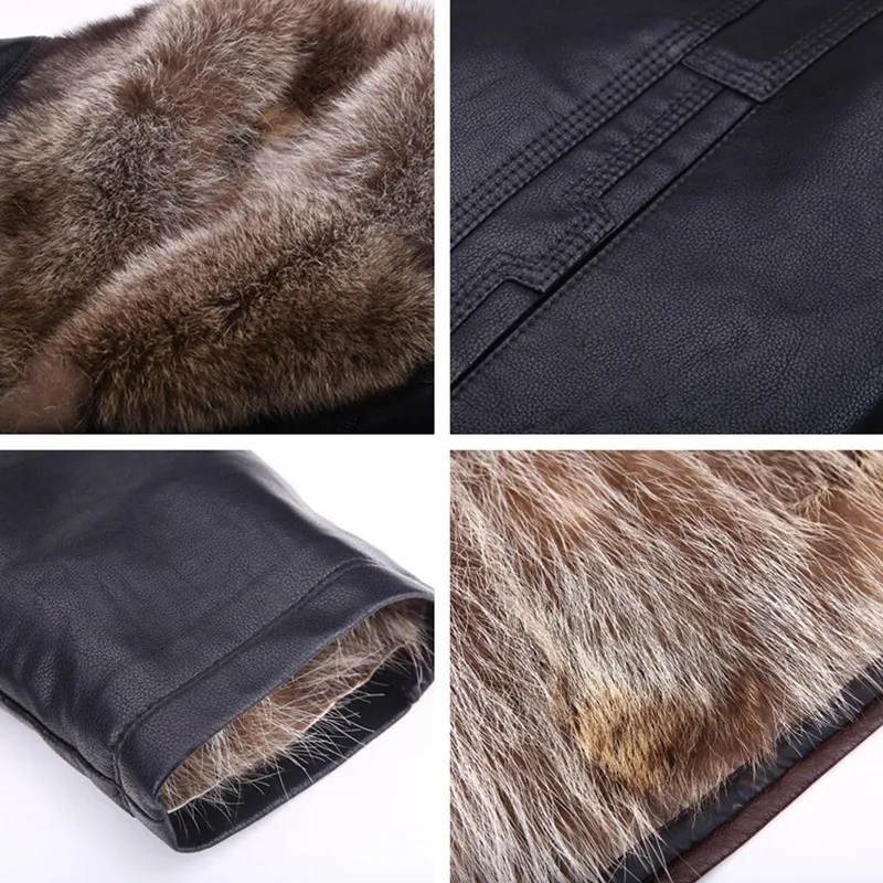 Абу бренд мужской меховой пальто новый 2018 роскошный Повседневное с длинным