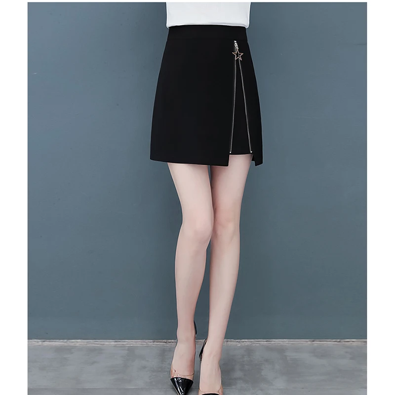 2019 Новая женская юбка Рабочая Мода стрейч тонкая высокая талия молния облегающая