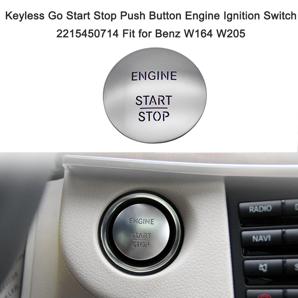 Keyless Go Start Stop кнопочный переключатель зажигания двигателя 2215450714 подходит для BENZ