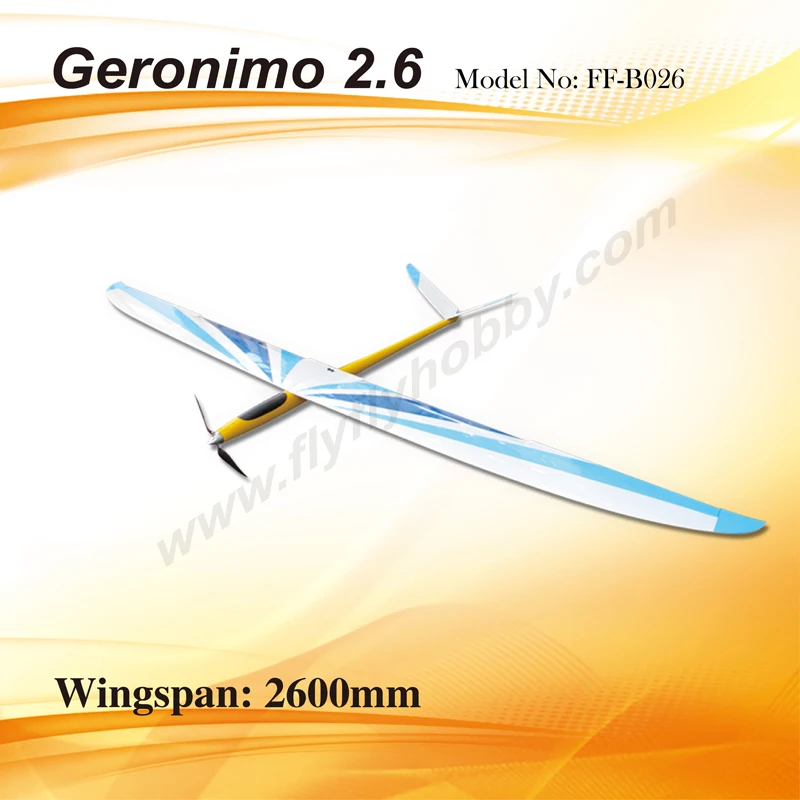 FlyFly Geronimo 2,6 м Электрический планер PNP и комплект из стекловолокна радиоуправляемая модель