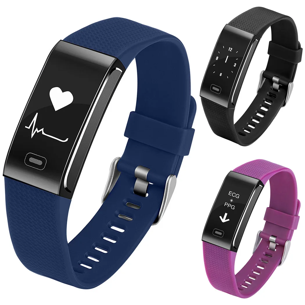 CK18 Bluetooth Smart часы ЭКГ Heart Rate Напульсники крови Давление монитор спортивный браслет