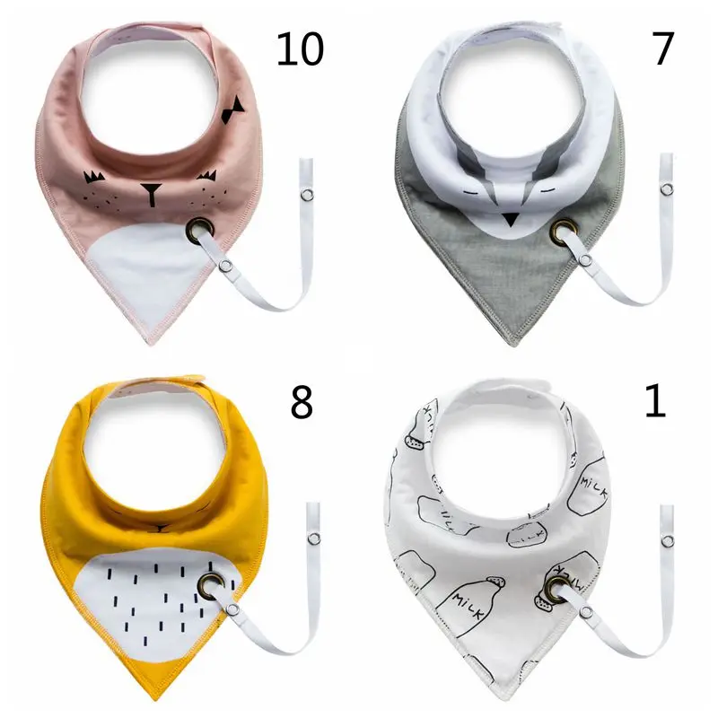 Новые стильные нагрудники с держателем для соски на цепочке хлопковые детей