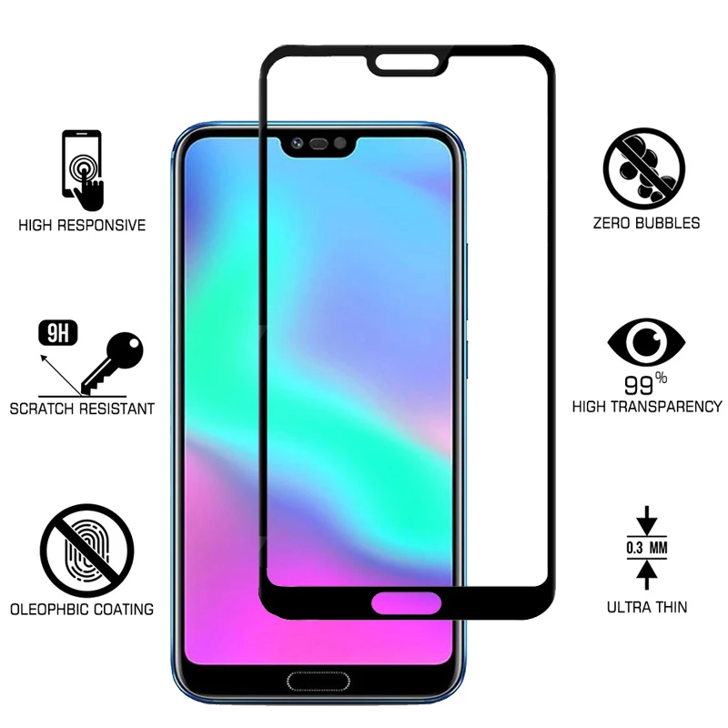 3D стекло для Huawei Honor 8 9 10 Lite 8X 8C защитное закаленное защита экрана|Защитные стёкла