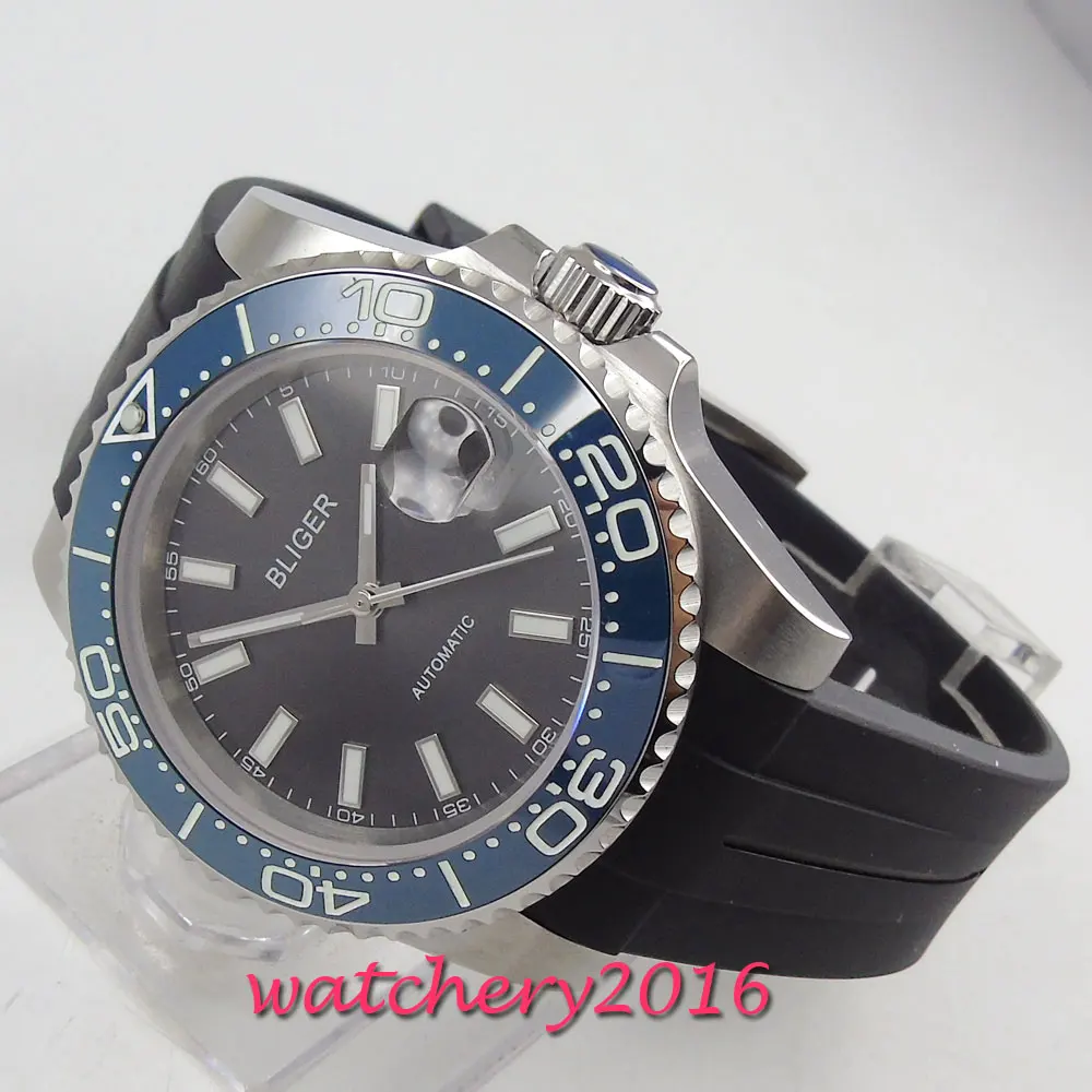 39 мм черный циферблат керамический ободок сапфировое стекло Дата автоматическое