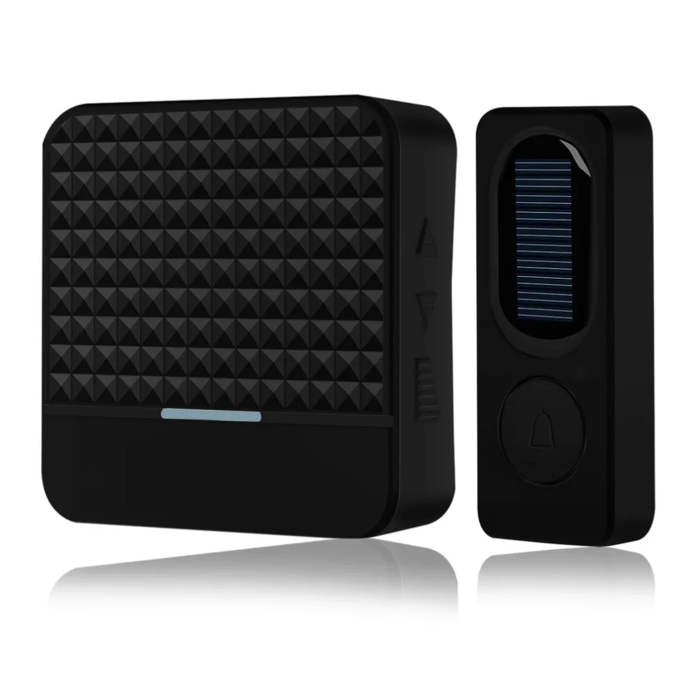 Solar Powered Wireless Doorbell Alert System Intelligent Home Door Bell 300M Range 52 Chimes Electric with LED Light | Обустройство