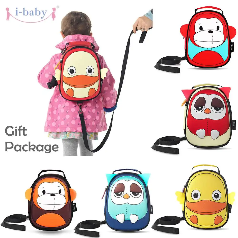Детский водонепроницаемый рюкзак с поводком i baby 3D рисунком животного для детей