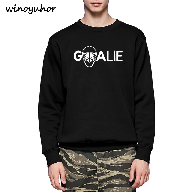 Goalies Hoodies Men Winter Fashion Long Sleeve Sweatshirts Mens Funny Ice Hockeys Player Gift Brand Clothing Tracksuits | Мужская одежда