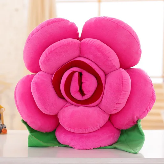 Хлопок 3D Роза Подушка с наполнением мягкая игрушка забавная плюшевая подушка