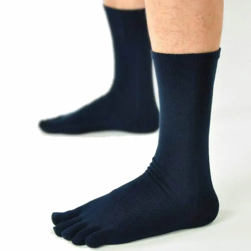 Высококачественные мужские носки Длинные хлопковые теплые мягкие однотонные