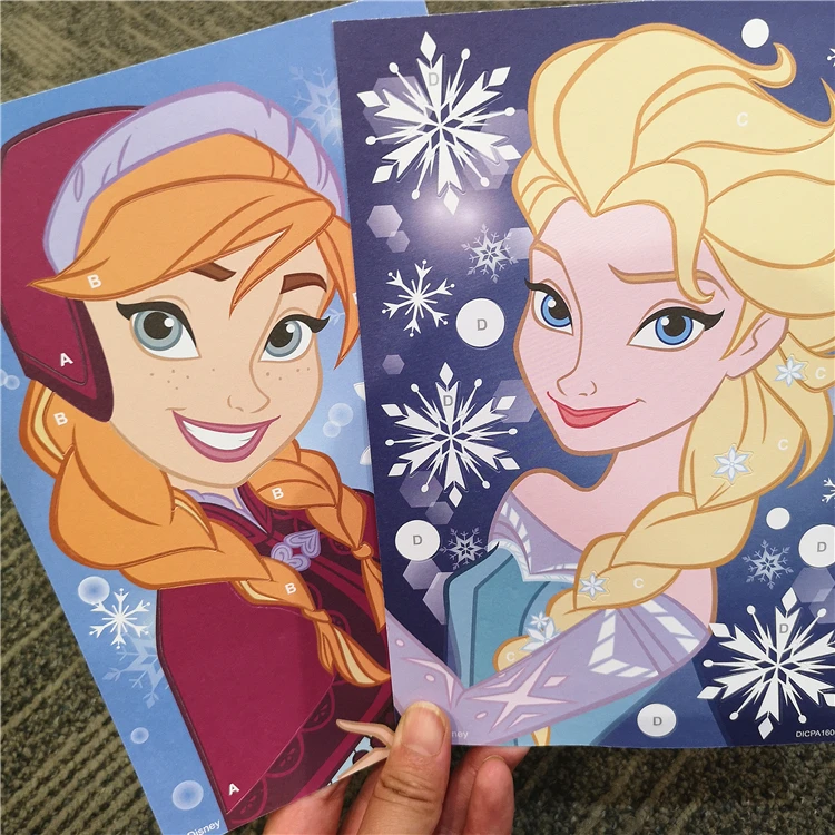 Disney Красочный замороженных принцессы Эльзы дети песка картины мультфильм DIY ручной работы для девочек Игрушка Рисунок