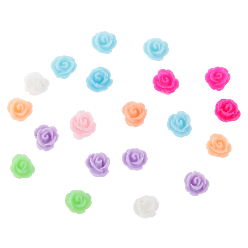 20 шт. разноцветные миниатюрные полимерные цветы|Садовые статуи и скульптуры| |