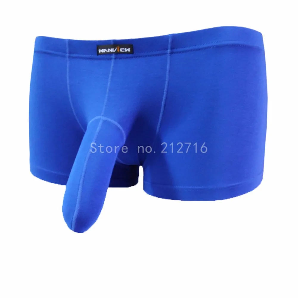 Мужские сексуальные трусы боксеры из модала хлопок рукав петух/футляр для пениса