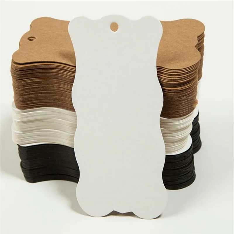 100 шт. креативные бумажные бирки Рождественская открытка для вечеринки белая