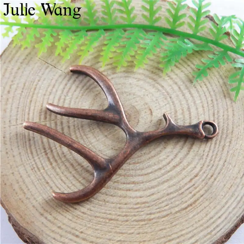 10 шт. медные Подвески Julie Wang в форме оленьих рогов | Украшения и аксессуары