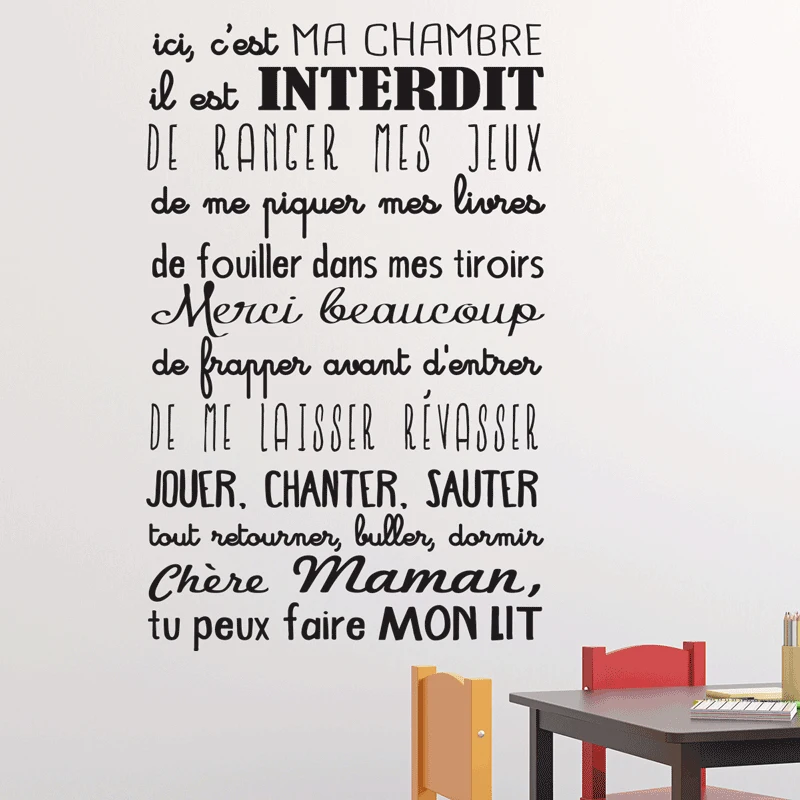 Wall Stickers House Rules Vinyl Decal French Mural Art Wallpaper Living Room Home Decor Poster Decoration | Дом и сад