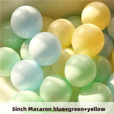 5inch 100pcs H 100 шт., воздушные шары в виде макарон, пастельные вечерние шары из латекса, гирлянда, яркие, для дня рождения, свадьбы, вечеринки, украшения, воздушные шары, Арка JL0137 - Цвет: 5inch 100pcs H