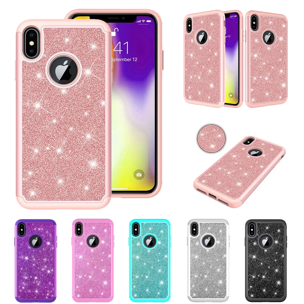 2in1Hard чехол мягкий ударопрочный из ТПУ защитный противоударный для iPhone 6 6S 7P 8P X Xs MAX