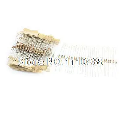 

250pcs 4 Bands 25 Value Kinds Metal Film Resistors 0-750 Ohm 5% 1/4W